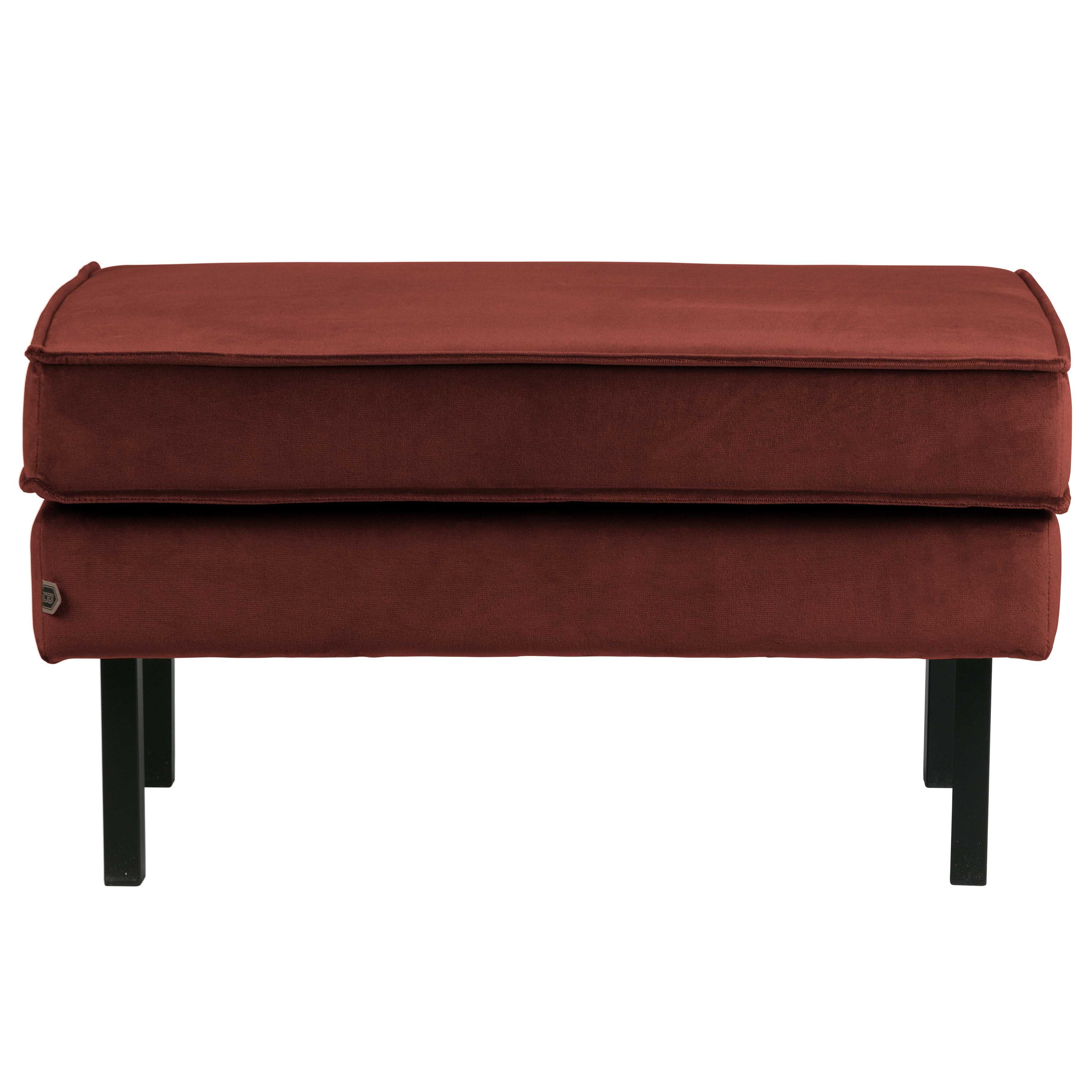 Bepurehome Rodeo Velvet Hocker Rood bepurehome kopen in de aanbieding Bepurehome Rodeo Velvet Hocker Rood bepurehome kopen in de aanbieding