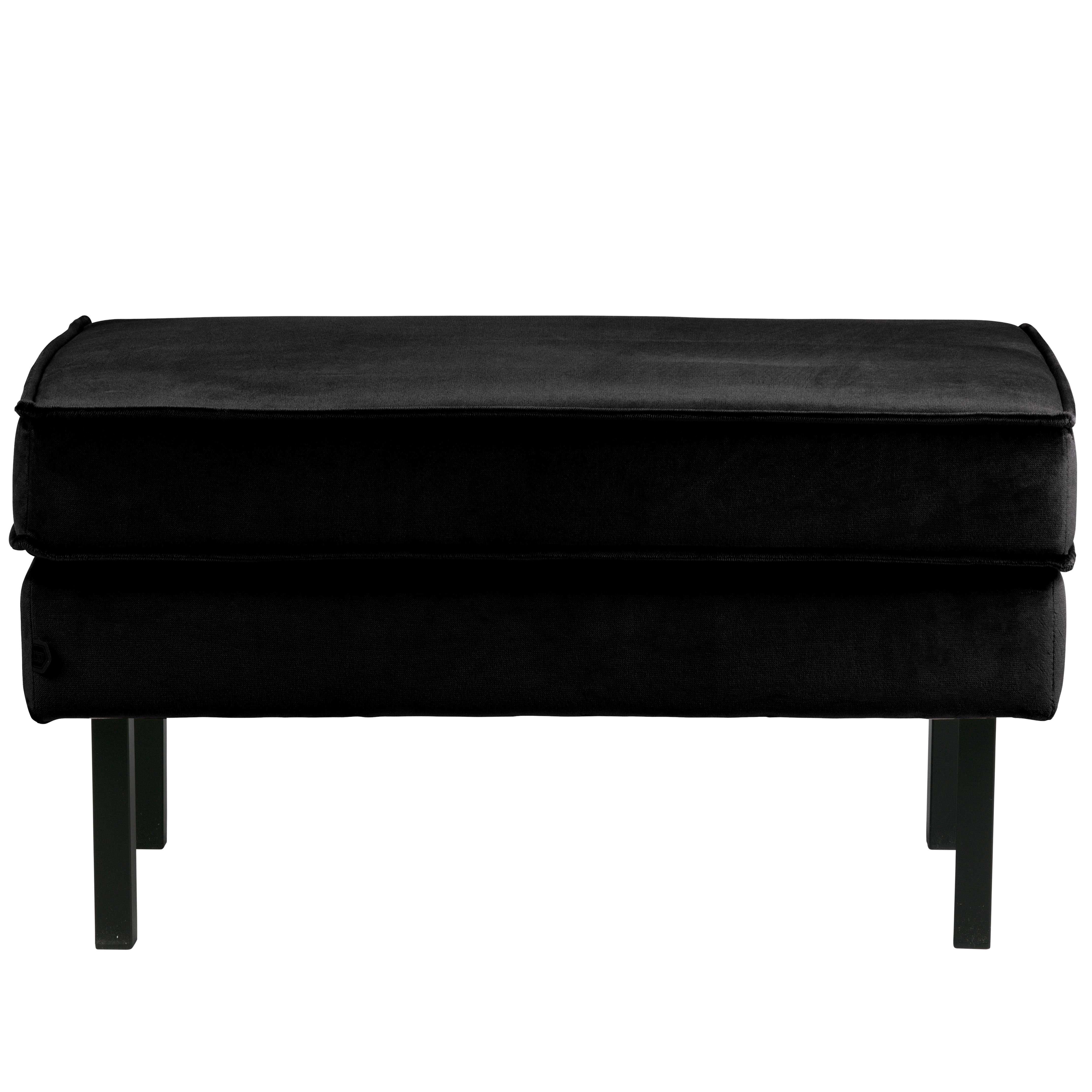 Bepurehome Rodeo Velvet Hocker Zwart bepurehome kopen in de aanbieding Bepurehome Rodeo Velvet Hocker Zwart bepurehome kopen in de aanbieding