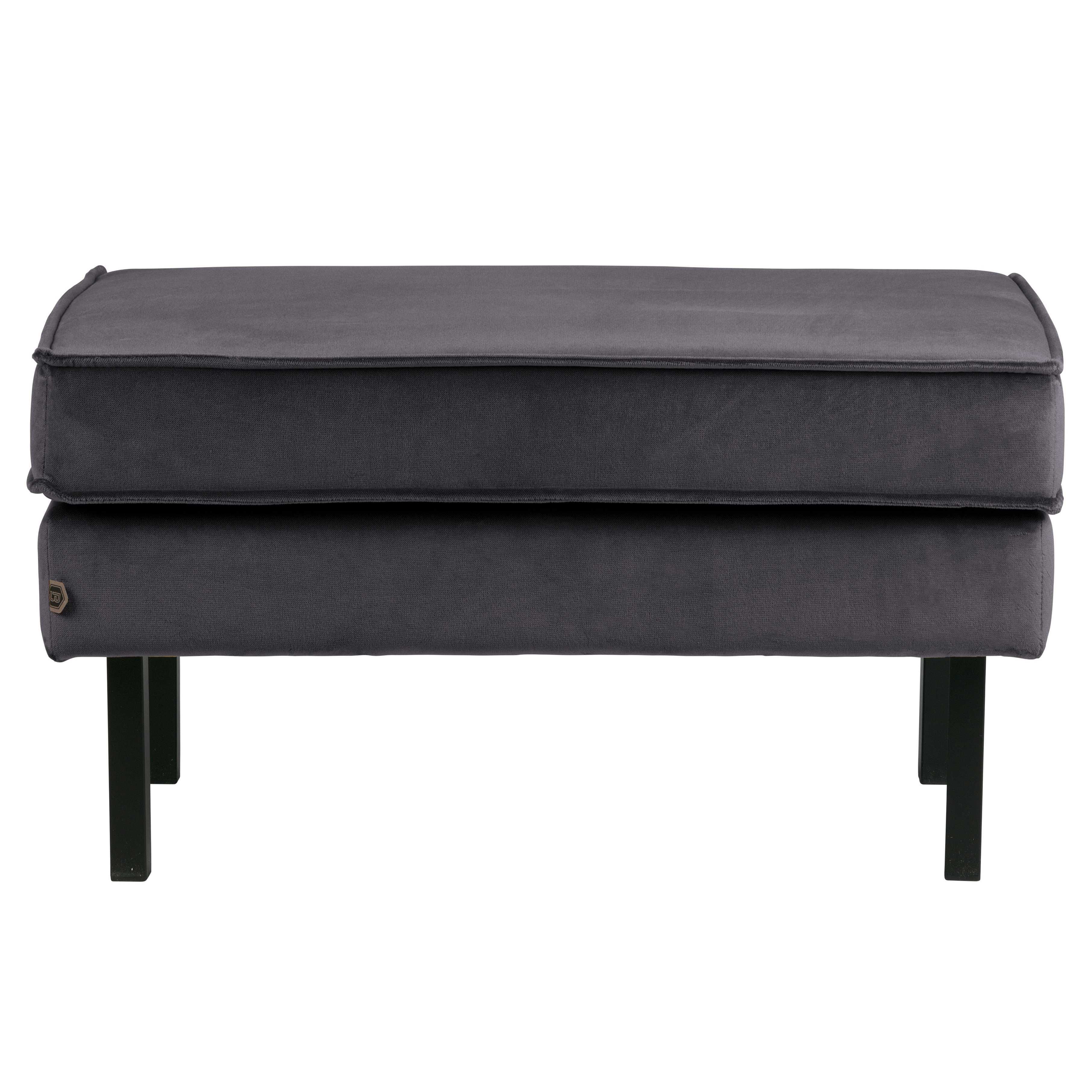 Bepurehome Rodeo Velvet Hocker Donkergrijs bepurehome kopen in de aanbieding Bepurehome Rodeo Velvet Hocker Donkergrijs bepurehome kopen in de aanbieding