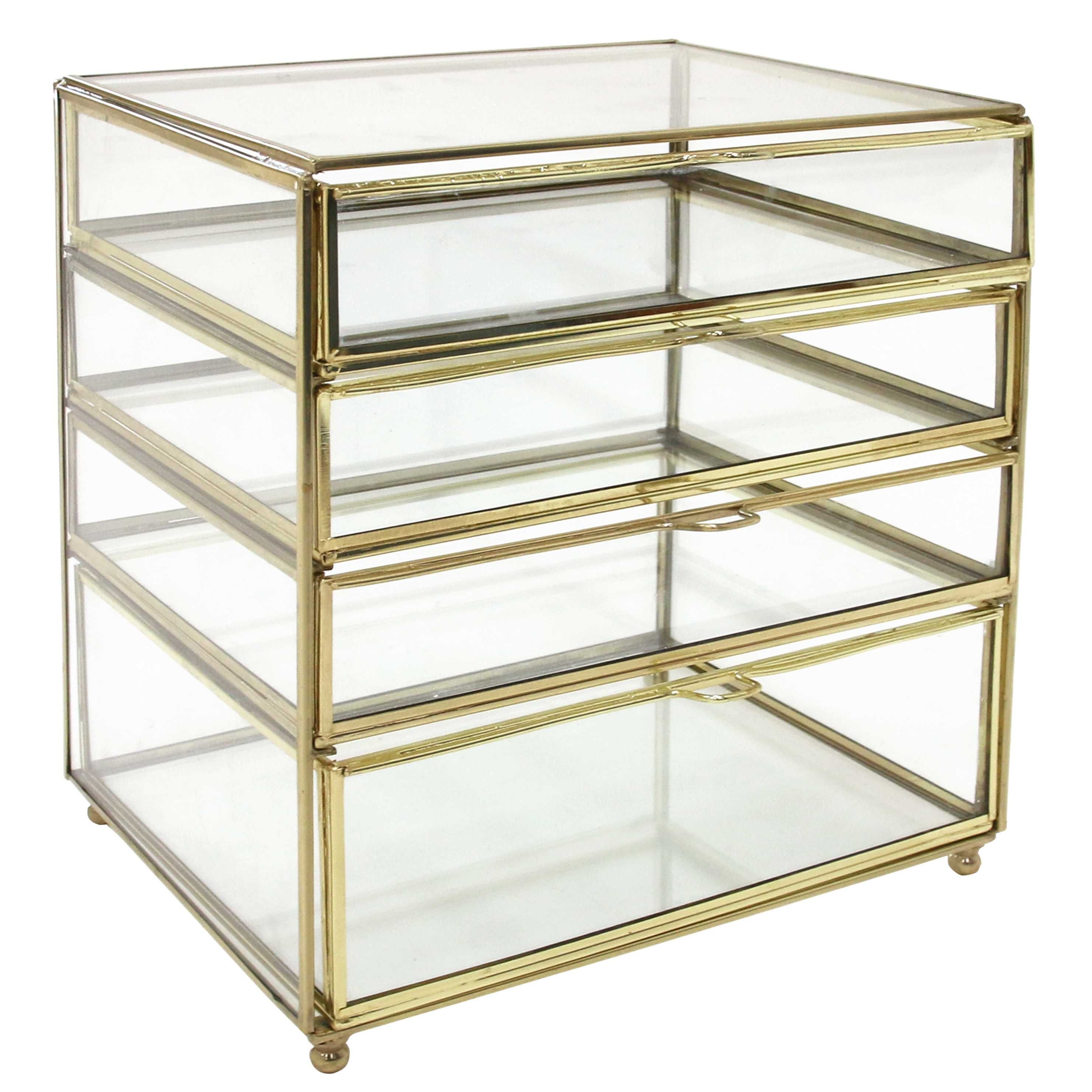 Hk Living Hkliving Brass Glass Opberger hk living kopen in de aanbieding