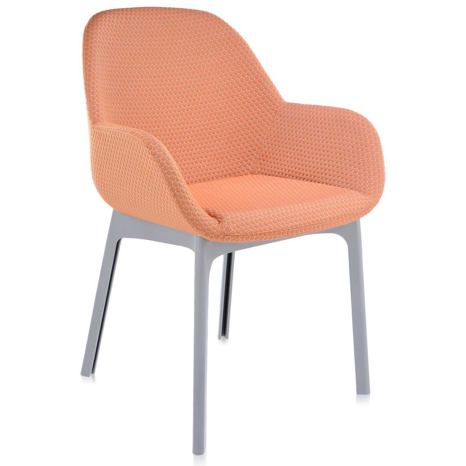Kartell Clap Stoel Melange Oranje Grijs Onderstel kartell kopen in de aanbieding