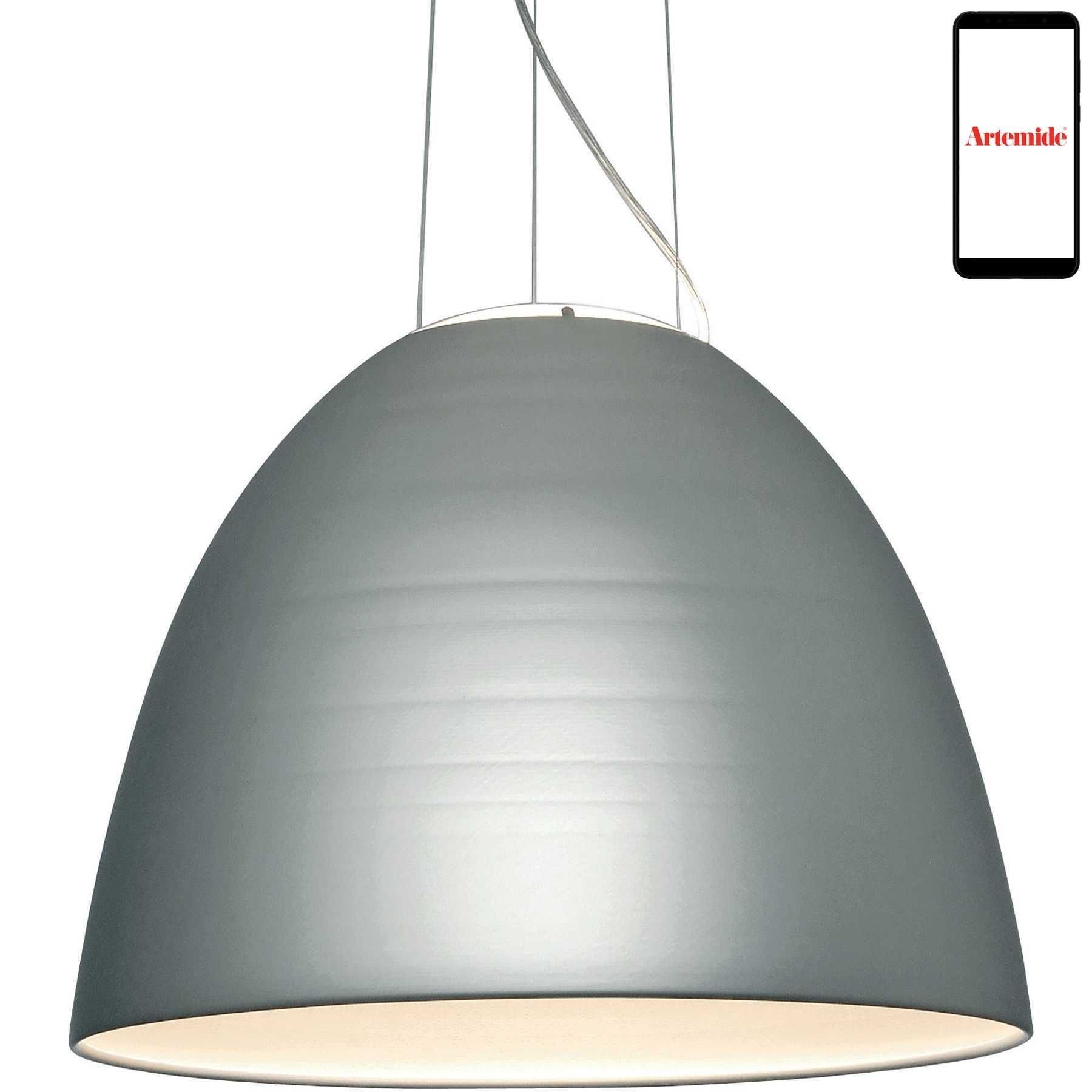 Beeldhouwer capaciteit driehoek Artemide Nur hanglamp LED dimbaar via smartphone mat aluminium | Flinders