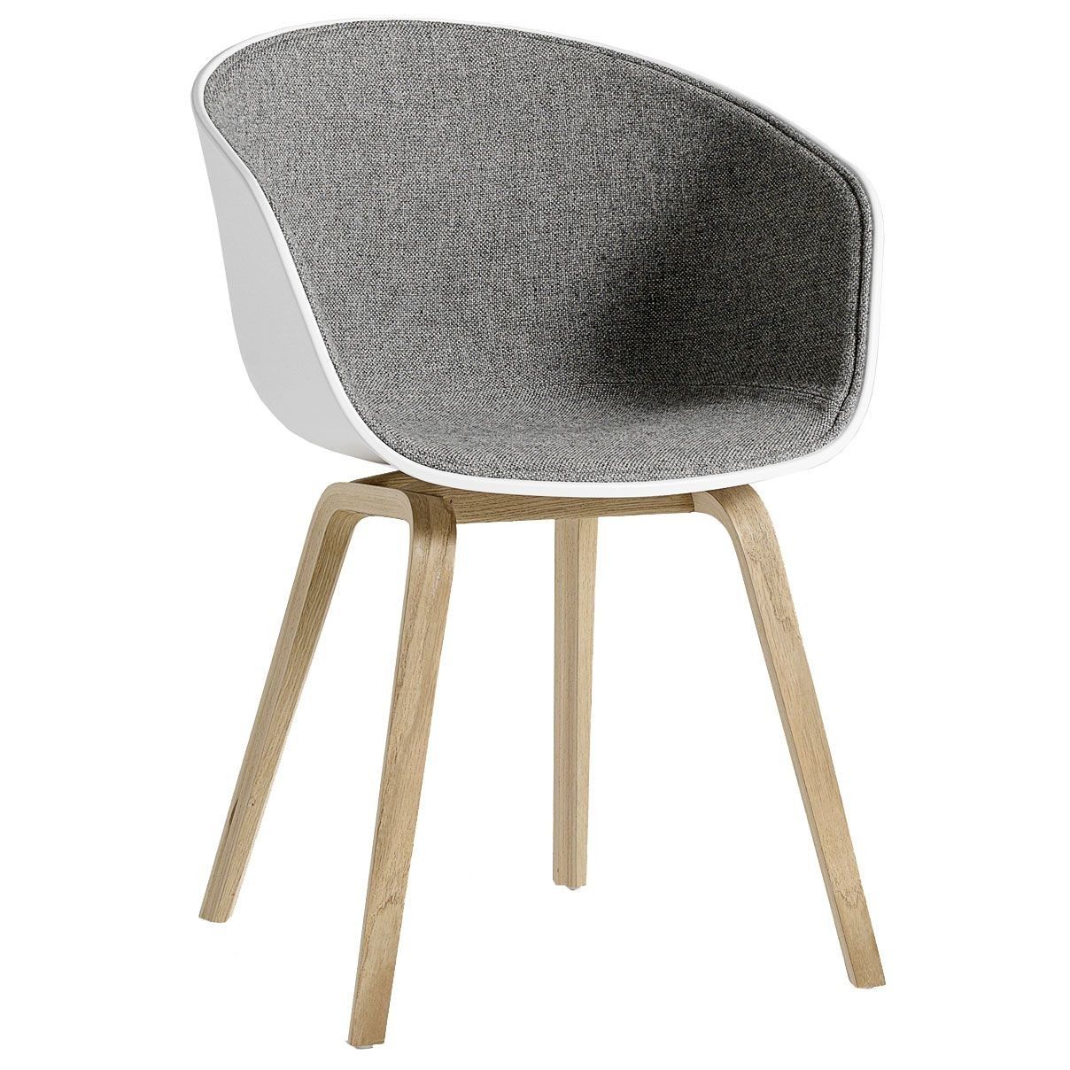 tevredenheid Kluisje gedragen Hay About a Chair AAC22 gestoffeerde stoel, onderstel gezeept eiken, kuip  Cream White, Surface 120 | Flinders