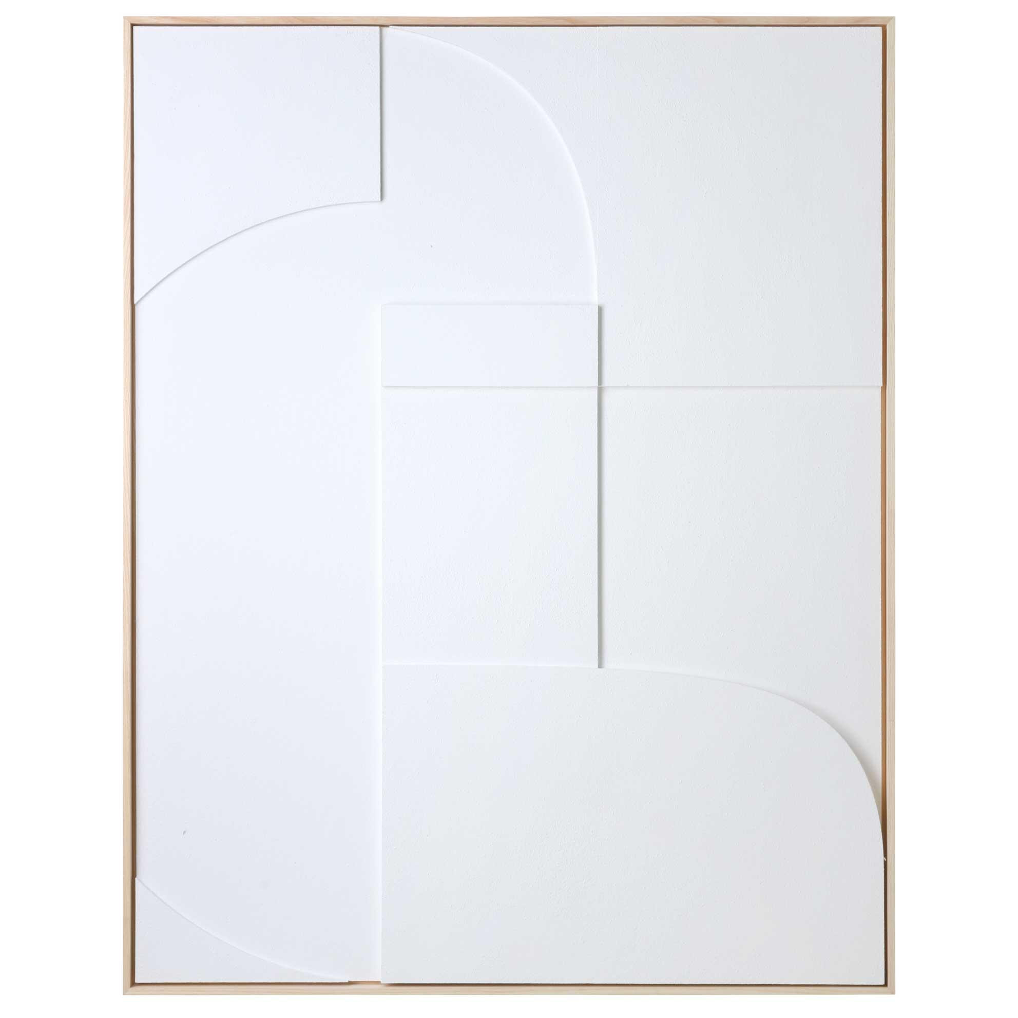 ijzer Avonturier kromme HKliving Framed Relief schilderij 63x83 White A | Flinders