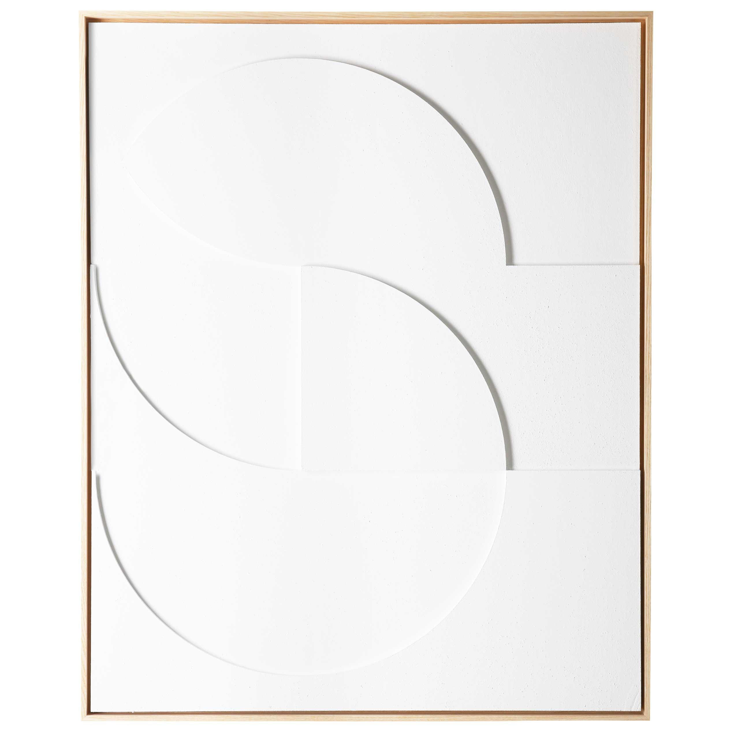 Framed Relief schilderij 83x103 White D | Flinders