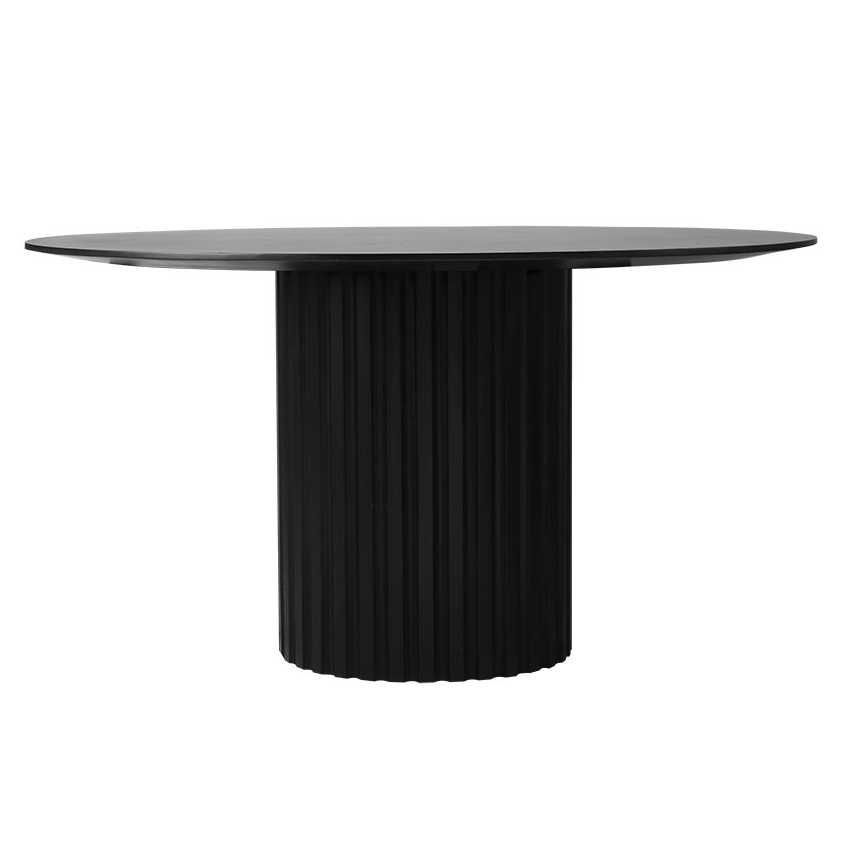 injecteren Jaarlijks foto HKliving Pillar tafel rond zwart | Flinders