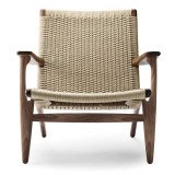 8450 CH25 fauteuil natural paper cord, geolied walnoot