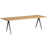 1862 Pyramid 02 tafel 250x85 helder gelakt, zwart onderstel