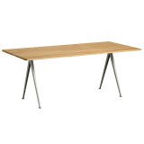 1862 Pyramid 02 tafel 190x85 helder gelakt, beige onderstel