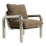 5604 Chrome Lounge fauteuil canvas, brown