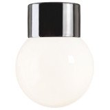 10923 Classic Globe plafond- en wandlamp retrofit Ø15 opaal zwart