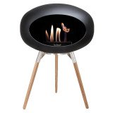 30938 Ground Wood haard bio ethanol low black gezeept eiken