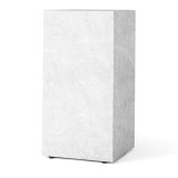 2467 Plinth Tall bijzettafel 30x30 Carrara marmer wit