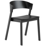 152 Cover Side Chair Eetkamerstoel leer zwart