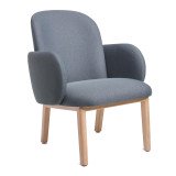 28439 Dost fauteuil eiken onderstel donkergrijs