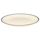 28066 Dé tableware by Ann Demeulemeester dinerbord Ø28 white/black 1