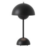 169 FlowerPot VP9 tafellamp LED oplaadbaar mat zwart