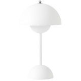 169 FlowerPot VP9 tafellamp LED oplaadbaar mat wit