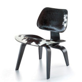 1860 LCW Calf's Skin loungestoel zwart/wit