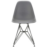 1860 Eames DSR stoel zwart gepoedercoat onderstel, Granite Grey