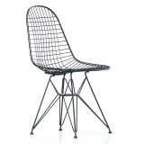 1860 Eames Wire Chair DKR stoel zwart gepoedercoat onderstel