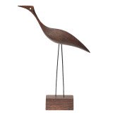 28530 Beak Bird Tall Heron woondecoratie gerookt eiken