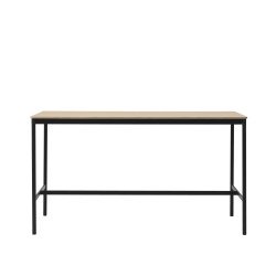152 Base High statafel 190x85 zwart/eiken, multiplex rand