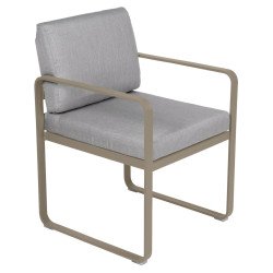 7981 Bellevie Dining Armchair tuinstoel kussen flannelgrijs Nutmeg