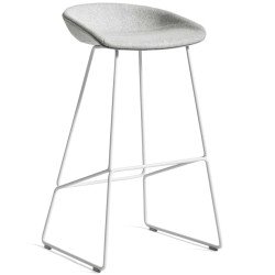 1862 AAS39 barkruk 75 cm, Divina Melange 120, frame wit staal