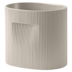 152 Ridge bloempot H24 beige