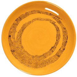 28066 Feast by Ottolenghi gebaksbordje Ø16 yellow dots black