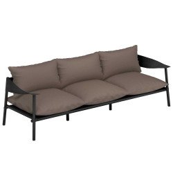 2831 Terramare 3-zits loungebank black kussen bruin