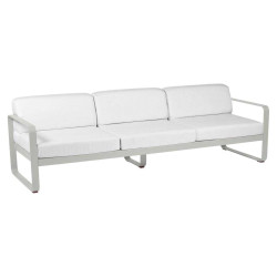 Fermob Bellevie 3 zits loungebank kussen wit Steel Grey