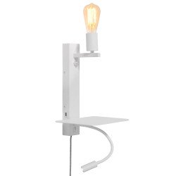 3090 Florence wandlamp met leeslamp wit