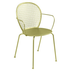 Fermob Lorette tuinstoel met armleuning Willow Green