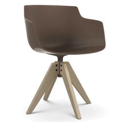 5284 Flow Slim Color VN Oak stoel gebleekt, mud brown