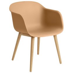 152 Fiber Wood stoel oker