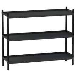 30217 Bolt stellingkast metaal 3 planken 88x100 zwart