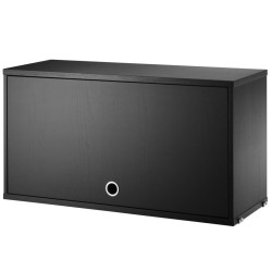 String Furniture Kast met klapdeur 78x42x30 black stained ash