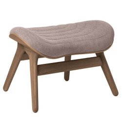 28351 A Conversation Piece voetenbank donker eiken, Dusty Rose