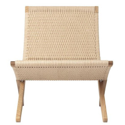 8450 MG501 Cuba fauteuil geolied eiken papercord