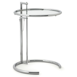 11168 Adjustable Table E 1027 bijzettafel Ø52 helder glas