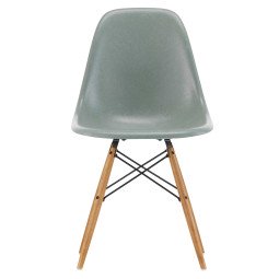 1860 Eames DSW Fiberglass stoel essen honing, sea foam green