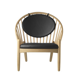 J166 fauteuil eiken naturel zwart