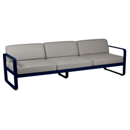 Bellevie 3-zits loungebank kussen grey taupe Deep Blue