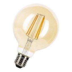 LED Filament G95 lichtbron E27 8W 2200K goud dimbaar