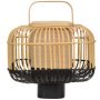 Bamboo square tafellamp small black