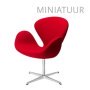 Swan Chair miniatuur rood