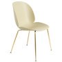 Beetle stoel met messing onderstel, pastel green