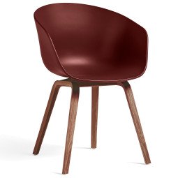 About a Chair AAC22 stoel met walnoot onderstel brick